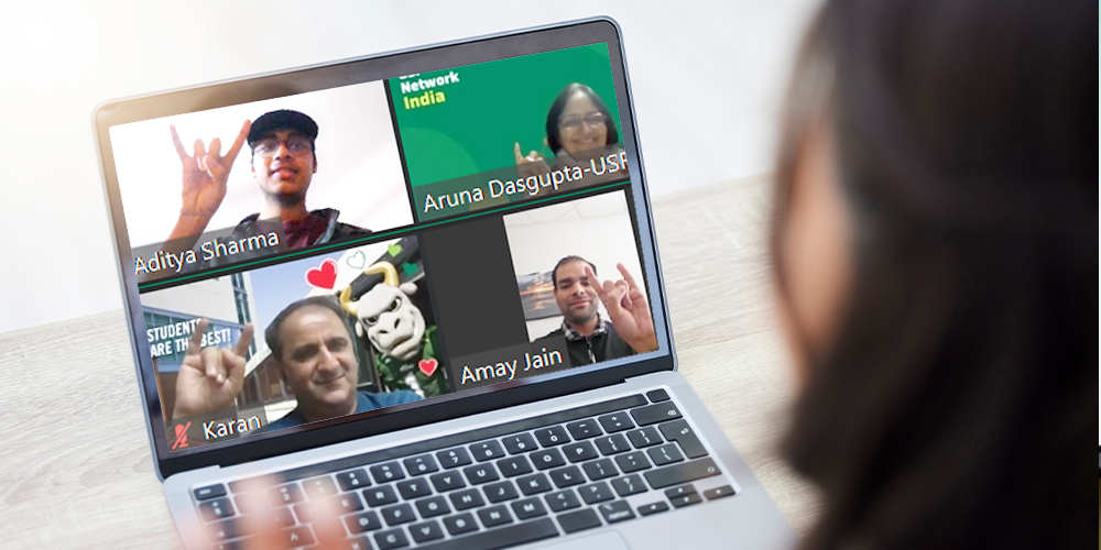 Virtual meeting with USF India Network
