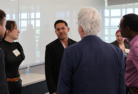 Rios Hernandez talking to meeting participants