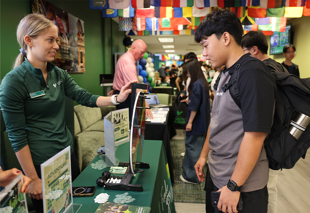 Group of students in Global Student Center