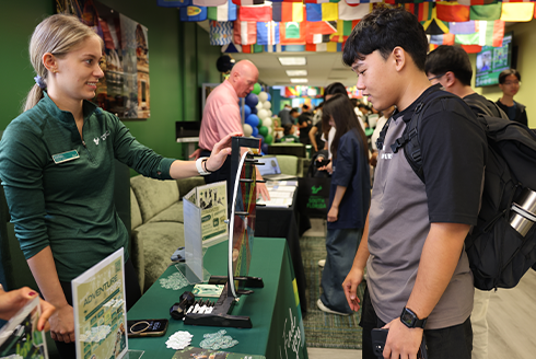 Group of students in Global Student Center