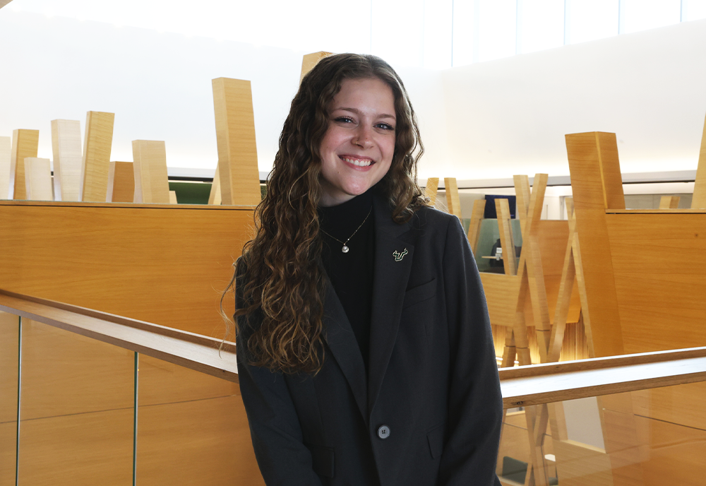 Kelsey smiling in the USF Honors College