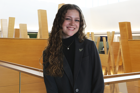 Kelsey smiling in the USF Honors College