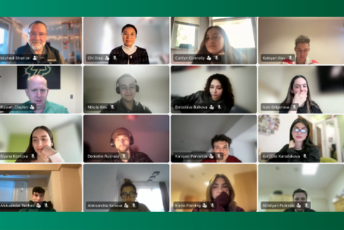 screenshot of a group of people on a teams call