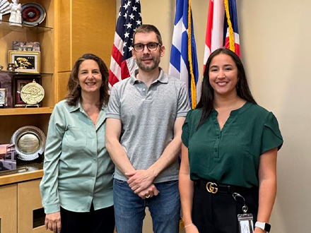 Carrat with USF World Assistant VP and Global Alumni rerpresentative