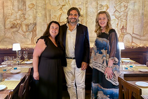 La Rosa smiling with Wendy and Dr. Kiki