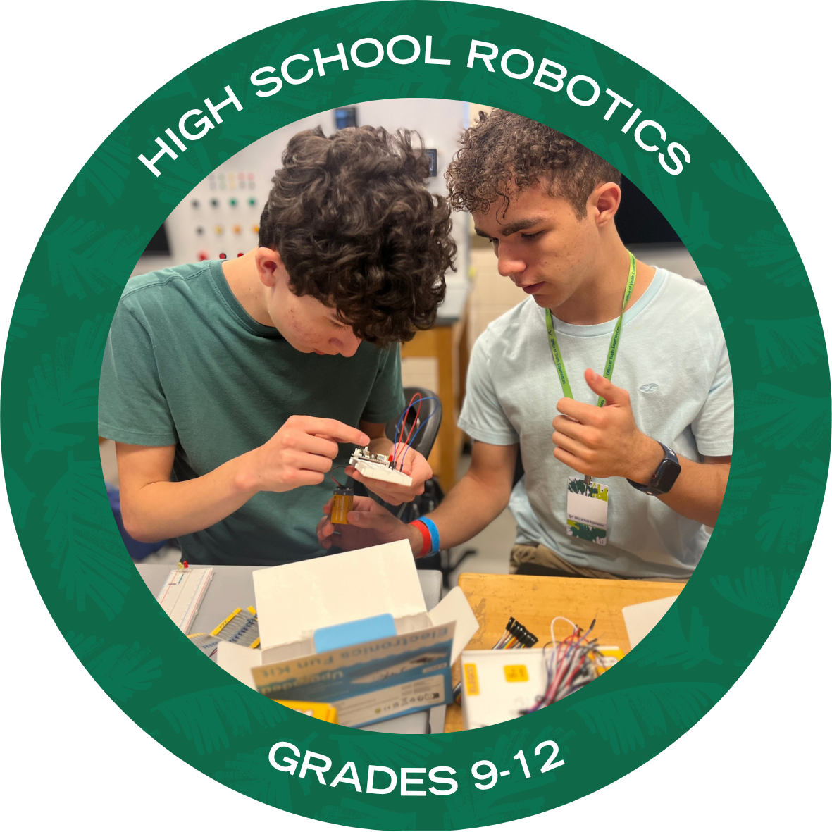 High School Robotics with text stating "High School Robotics Gradwes 9-12"