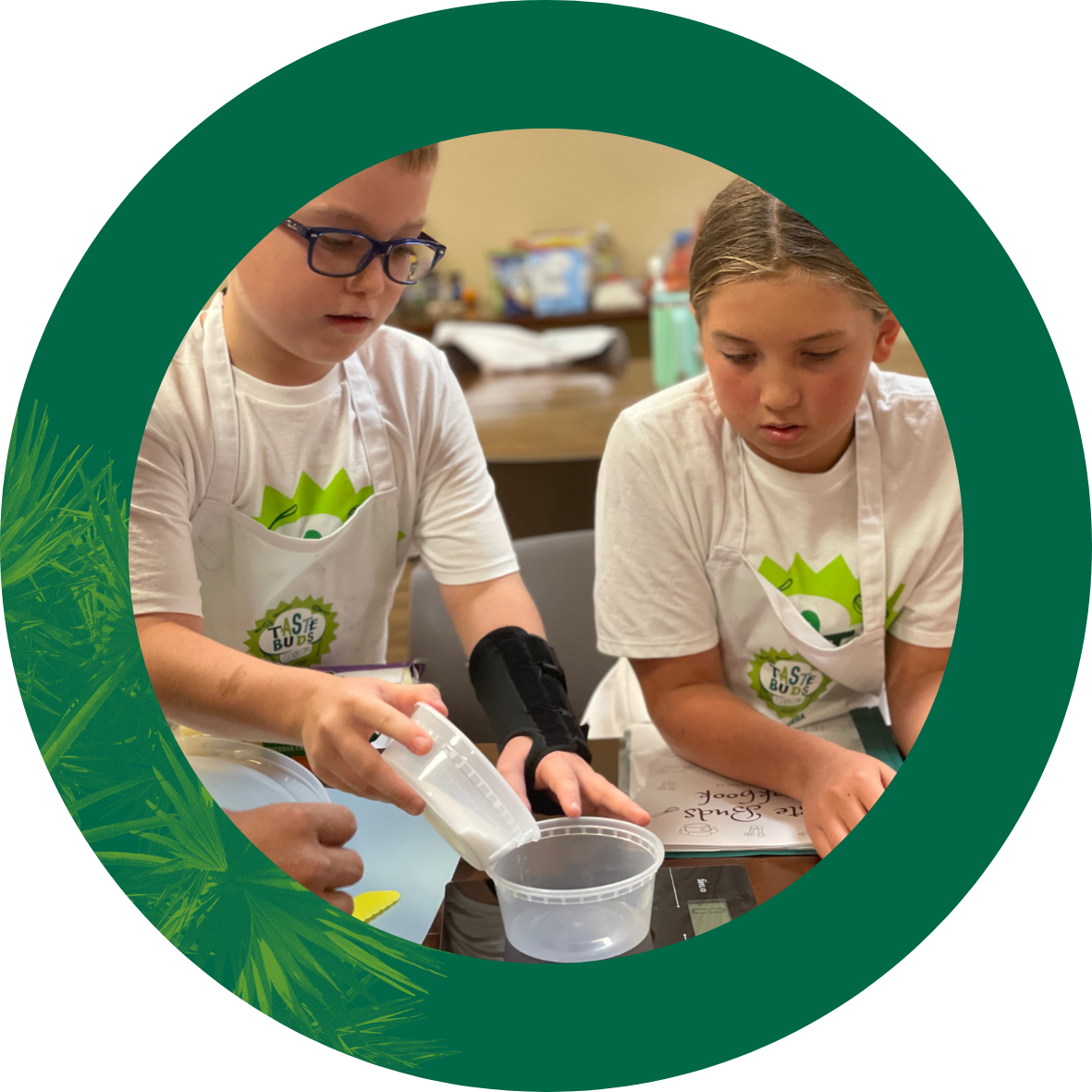 Campers at USF Taste Buds Cooking Camp